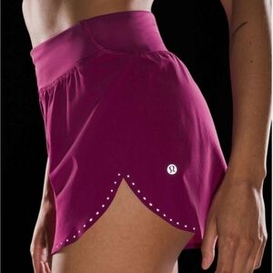 Lululemon Fast‎ and Free High-Rise Classic-Fit Short 3" Size 12 Nightfall Purple